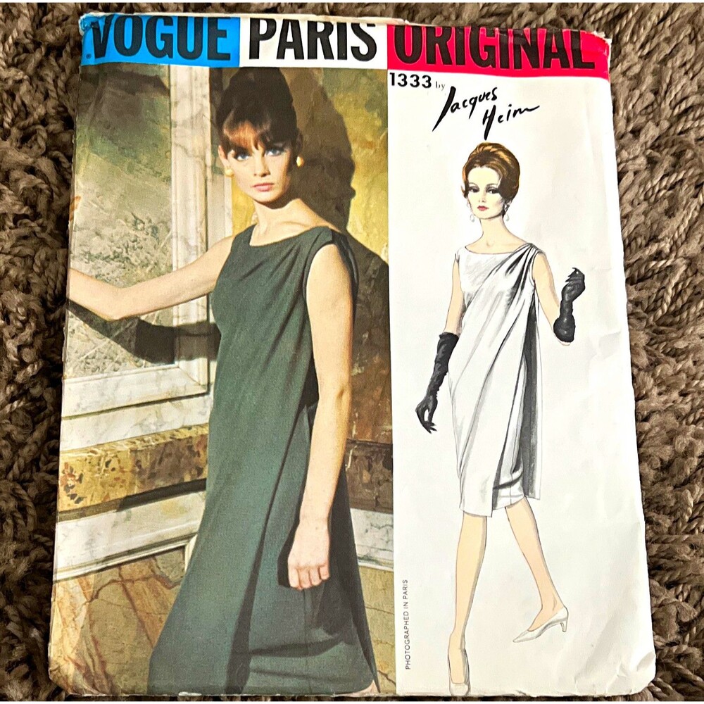 Vogue Paris Original 1333 One-Piece Evening Dress Sewing Pattern Jacques Heim